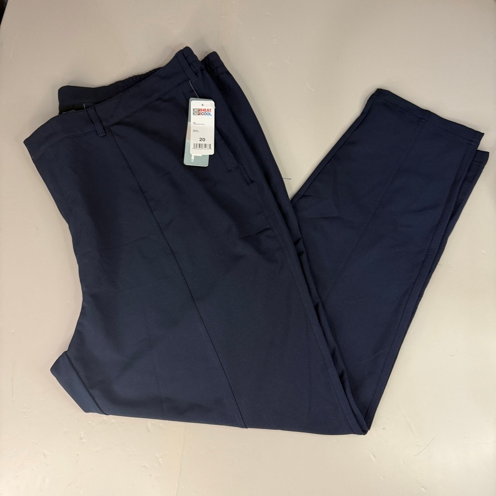 32 Degrees Cool Women's Pants Slacks Tapered Leg Hero Navy Plus Size 20 NWT